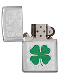 Zippo Clover High Polish Chrome 24699