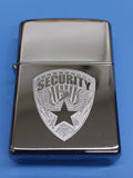 Zippo Security Logo High Polish Chrome 24703
