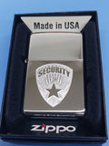 Zippo Security Logo High Polish Chrome 24703