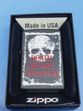 Zippo Death before Dishonor Black Matte 24711