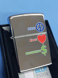 Zippo Peace Love & Prosperity High Polish Chrome 24714