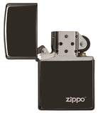 Zippo Ebony with Logo 24756ZL
