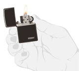 Zippo Ebony with Logo 24756ZL