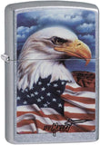 Zippo Mazzi Bald Eagle Street Chrome 24764