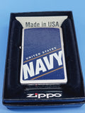 Zippo US Navy Brush Chrome 24813