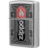 Zippo Flame Emblem Satin Chrome 24830