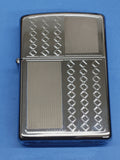 Zippo Stripes & Diamonds High Polish Chrome 24851