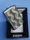 Zippo Double Twister Emblem Brushed Chrome 24871