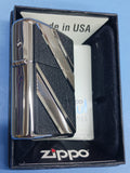 Zippo Diagonal Diamond Emblem Brushed Chrome 24872