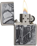 Zippo Resting Cowboy Emblem Brushed Chrome 24879
