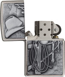 Zippo Resting Cowboy Emblem Brushed Chrome 24879