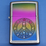 Zippo Peace Sign Emblem Street Chrome 24898