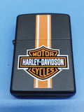 Zippo Harley Davidson Badge and Stripe Black Matte 24956