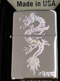 Zippo Engraved Dragon Design High Polished Chrome 250-38898