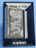 Zippo Engraved Dragon High Polished Chrome 250-26860