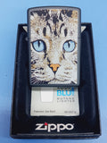 Zippo Cat's Face Black Matt 28040