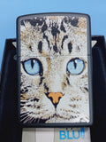 Zippo Cat's Face Black Matt 28040