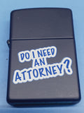 Zippo Do I Need An Attorney Navy Matte 28063
