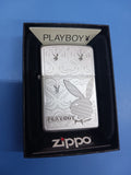 Zippo Playboy Bunny Hearts Satin Chrome Lighter 28077