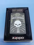 Zippo Classic Harley Davidson Skull Black Matte 28085