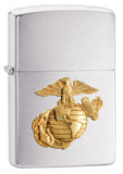 Zippo US Marines Emblem Brushed Chrome 280MAR