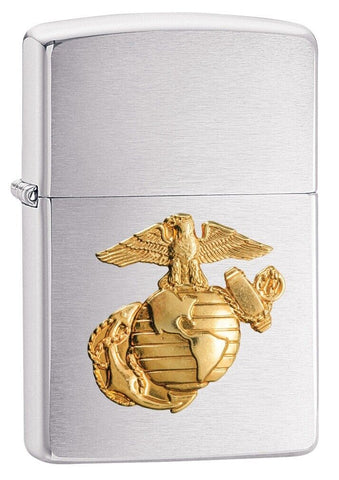 Zippo US Marines Emblem Brushed Chrome 280MAR