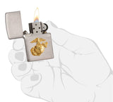 Zippo US Marines Emblem Brushed Chrome 280MAR