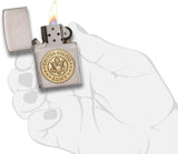 Zippo US Army Emblem Brushed Chrome 280ARM
