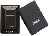 Zippo Slim Ebony with Logo 28123ZL