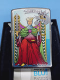 Zippo Tarot Card Justice High Polish Chrome 28138