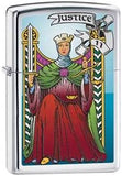 Zippo Tarot Card Justice High Polish Chrome 28138
