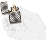 Zippo Armor Engine Turn Star HP Black Ice 28186