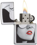 Zippo Sexy Girl in Sunglasses High Polish Chrome 28274