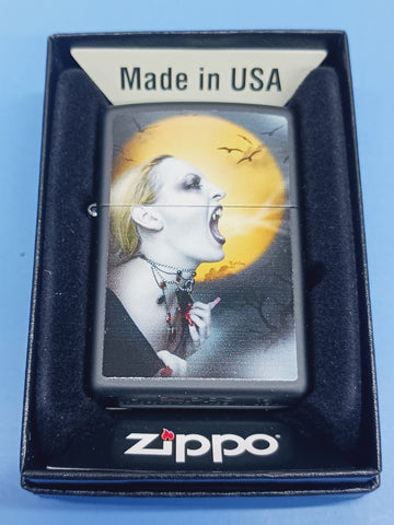 Zippo Screaming Vampire Black Matte 28435
