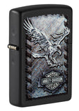 Zippo Harley-Davidson Logo and Eagle Black Matte 28485