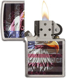 Zippo Eagle and Flag Brushed Chrome 28652