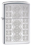 Zippo Swirled Circles High Polish Chrome 28657