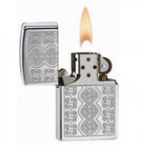 Zippo Swirled Circles High Polish Chrome 28657