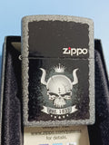 Zippo Skull with Crown Iron Stone 28660