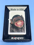 Zippo Chimpanzee Grin White Matte 28661