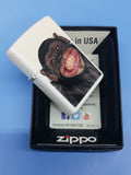 Zippo Chimpanzee Grin White Matte 28661