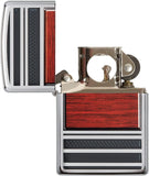 Zippo Pipe Lighter Steel and Wood HP Chrome 28676