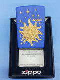 Zippo Sun, Moon and Stars Royal Blue Matte 28791
