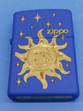 Zippo Sun, Moon and Stars Royal Blue Matte 28791