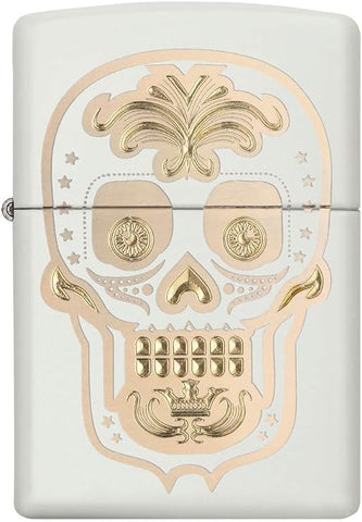 Zippo Sugar Skull White Matte 28792
