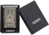 Zippo King with Skull and Crossbones Black Ice 28798