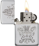 Zippo Fleur-de-lis Crown with Swarovski Crystals High Polish Chrome 28805