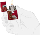 Zippo Day of the Dead Girl Candy Apple Red 28830