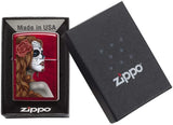 Zippo Day of the Dead Girl Candy Apple Red 28830