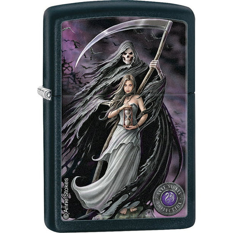 Zippo Anne Stokes Maiden and Reaper Black Matte 28856